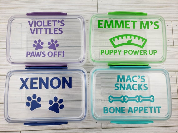 Travel Lunch Container for Dog Custom Doggie Daycare Pupperware Dog Food  Container Available in 4 Colors 