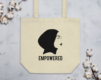 Empowered Eco Tote Bag, Ramadan Gift, Muslim Gift, Muslim Tote Bag, Eid Gift, Islamic Tote Bag, Muslim Bag, Eid Gifts, Islamic Gifts