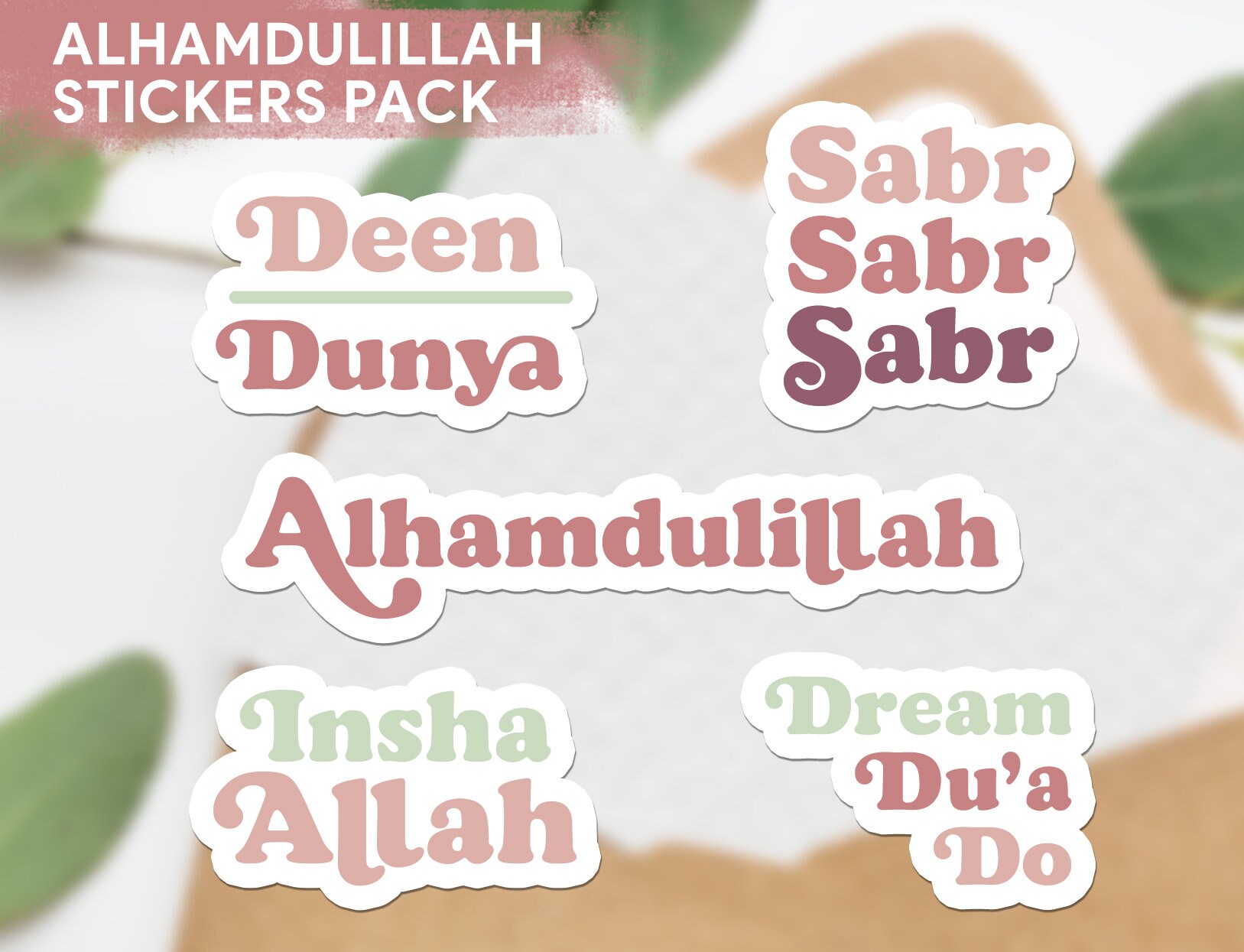 Alhamdulillah Stickers Pack Islamic Stickers Muslim Etsy