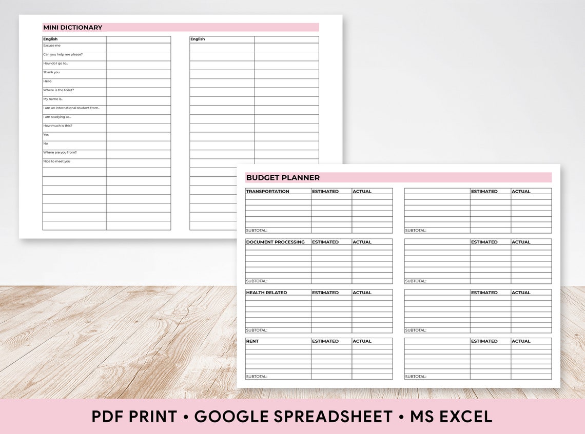 Study Abroad Planner, Student Travel Planner, Student Expense Tracker