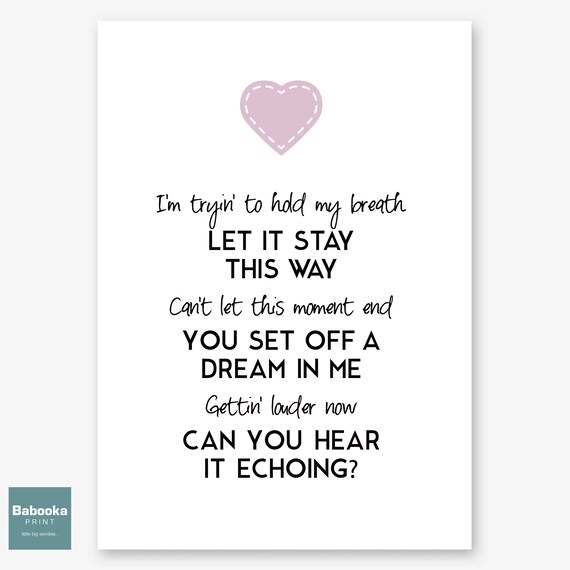 Greatest Showman Never Enough Lyrics Print A4 A3 Wedding | Etsy