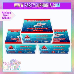 Shark Attack Birthday Gift Box| Baby Shark | Shark Party Show Box | Shark Goodie Bag |  Shark Party Supplies | Custom Gift Bag |