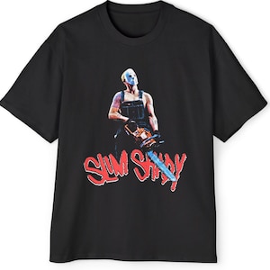 エミネム EMINEM プリント Tシャツ チェーンソー ブラック EMINEM