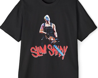 Slim Shady Unisex T-Shirt Artwork Design Streetwear Hip Hop Rap Graphic Tee The Death Of Slim Shady