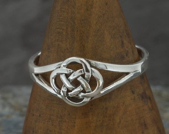 Sterling Silver Celtic Knot Ring | Four Elements | Simple Ring