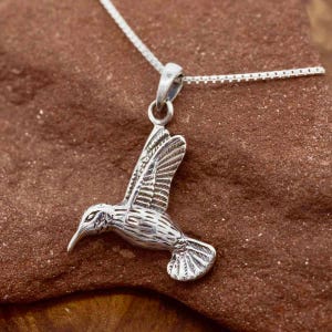 Sterling Silver Humming Bird Pendant