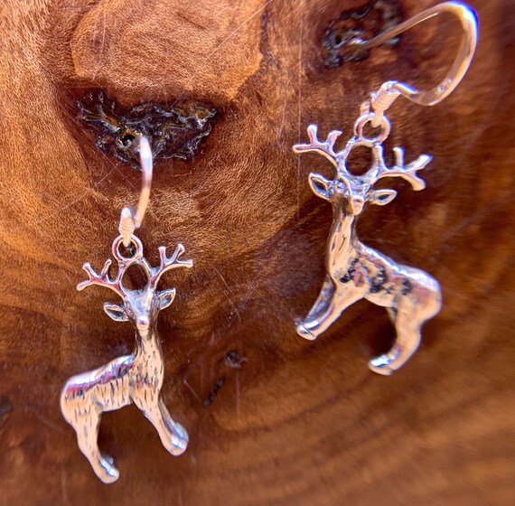 RAIDIN Acrylic Christmas Elk Dangle Earrings - Cute Deer Jewelry For Women & Girls