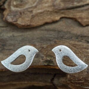 Dainty Bird Stud Earrings in Hypoallergenic Sterling Silver, Gold, Rose Gold