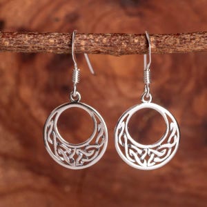 Sterling Silver Celtic Knot Earrings: Small Infinity Circle
