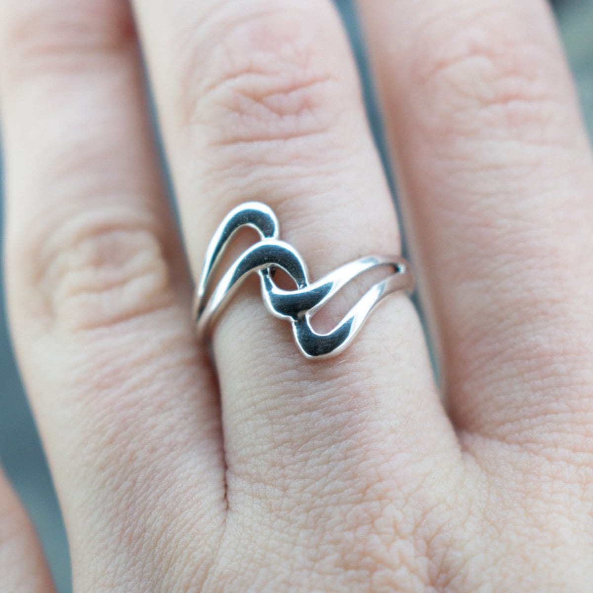 Sterling Silver Flow Ring - Etsy