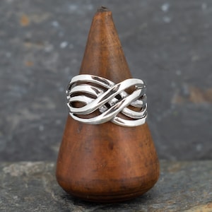 Sterling Silver Crossover Ring
