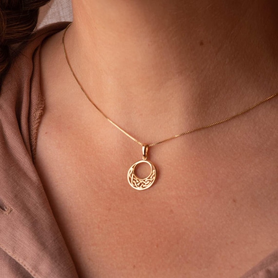 Gold Vermeil Celtic Infinity Knot Pendant Necklace | Sterling Silver Celtic Jewellery Gift