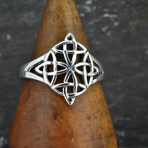 Sterling Silver Celtic Four Elements Silver Ring
