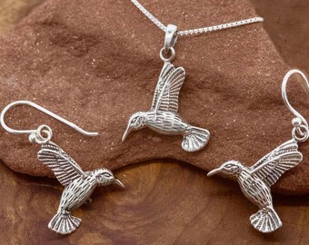 Ciondolo colibrì 16 x 15 mm argento 925