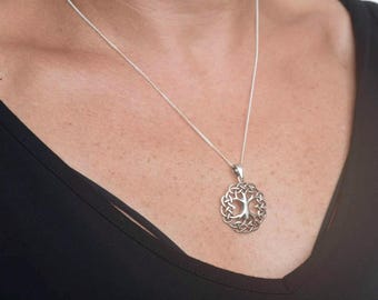 Collana Ciondolo Albero Della Vita In Argento Sterling, Simbolo Celtico, Regalo Per Donna