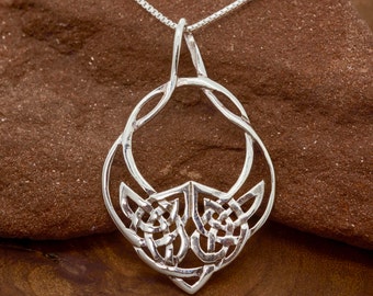 Celtic Knot Sterling Silver Pendant Modern Contemporary Design