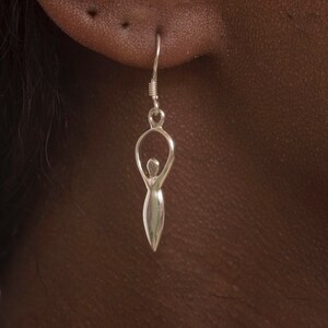 Sterling Silver Goddess Earrings
