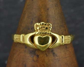 Bague Claddagh en or et vermeil 18 carats