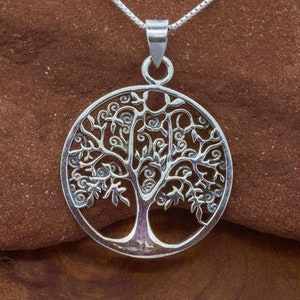Eiken levensboom ketting 925 sterlingzilver