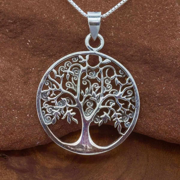 Oak Tree of Life Necklace 925 Sterling Silver