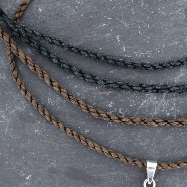 Waxed Cotton Cord Necklace for Pendants