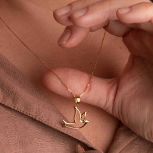 Gold Vermeil Dove Pendant
