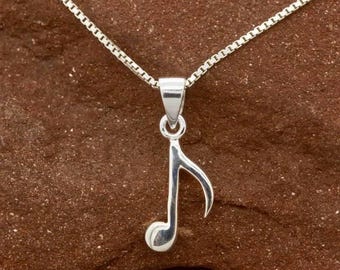 Collar De Nota Musical Con Moissanita Para Mujer - Colgante De Plata De Ley 925 Con Diseño De Llave De Sol, Cadena Incluida, Joya Regalo Para Músicos