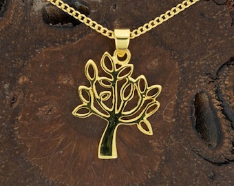 Gold Tree Pendant | Gold Vermeil