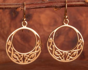 Gold Vermeil Celtic Knot Earrings | Large Infinity Knot Jewellery Gift