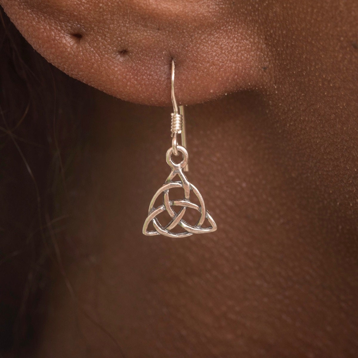 Orecchini A Cerchio In Argento 925 Con Nodo Celtico - Piccoli, Ipoallergenici, Disponibili In Oro Bianco/Rosa, Gioiello Regalo Per Donna