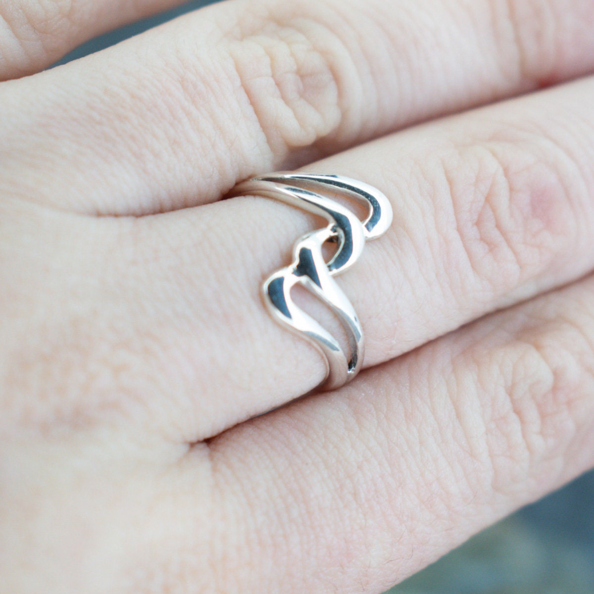 Sterling Silver Flow Ring - Etsy