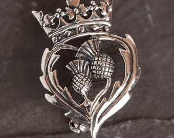 Thistle Luckenbooth Brooch | Scottish Clothing Pin | Celtic Gift for Her
