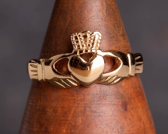 Gold Claddagh Ring With 18ct Gold Vermeil