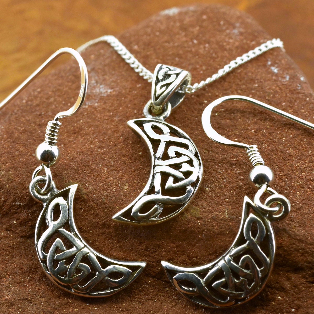 Orecchini Celtici In Argento Sterling 925 Con Nodo E Opale, Grandi (32,8x17,2 Mm), Ipoallergenici, Per Donna, Mamma, Moglie, Regalo Con Confezione E Panno Pulizia
