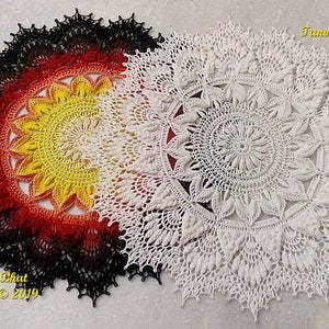 Tanviha PATTERN for a textured crochet doily image 2