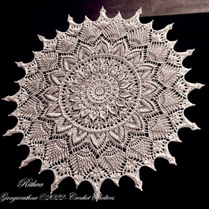 Rithva - PATTERN for a textured crochet doily