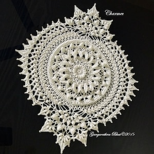 Charmee - PATTERN for a textured crochet doily