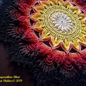 Tanviha PATTERN for a textured crochet doily image 5