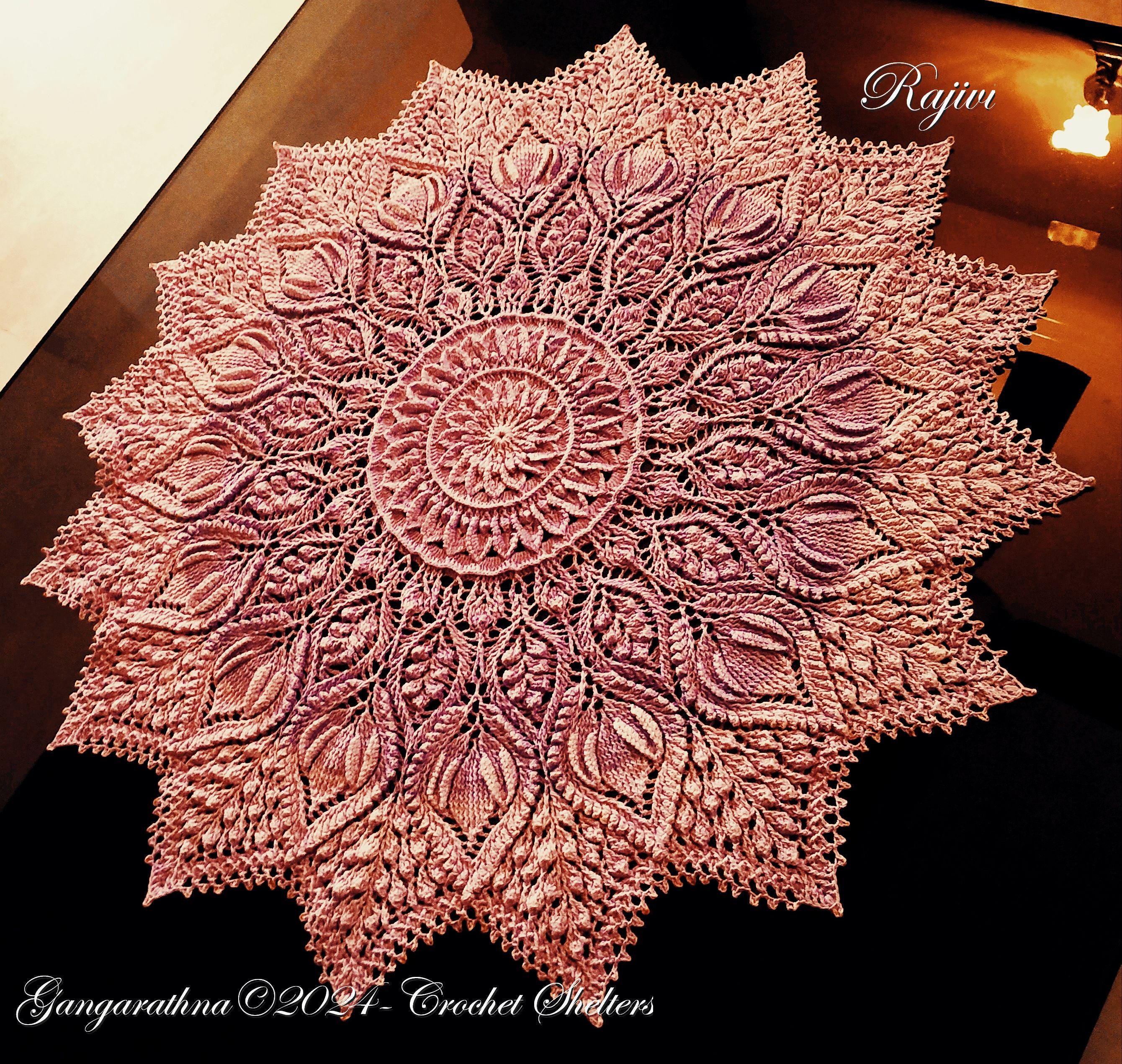 Rajivi - PATTERN for a textured crochet doily
