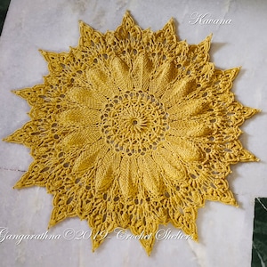 Kavana - PATTERN for a textured crochet doily