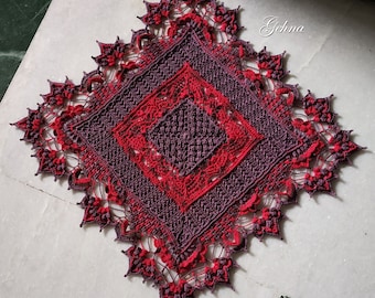 Gehna (Small) - PATTERN for a textured doily