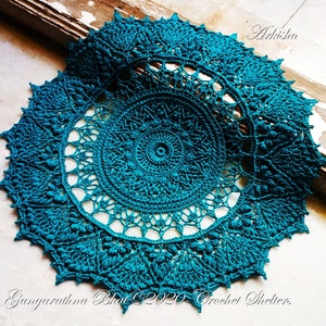 Arkisha - PATTERN for a textured crochet doily