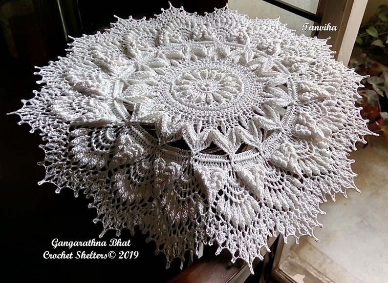 Tanviha PATTERN for a textured crochet doily Etsy