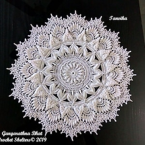 Tanviha - PATTERN for a textured crochet doily