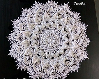 Tanviha - PATTERN for a textured crochet doily