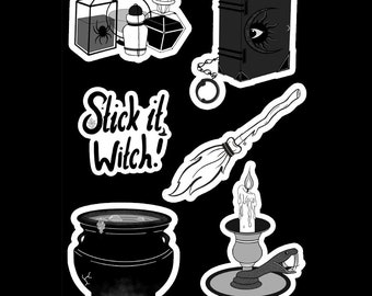 Waterproof &quot;Stick it Witch!&quot; sticker sheet