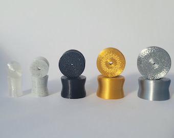 Stud Plugs - klar, schwarz, weiß, gold, silber - ermöglicht Ihnen das Tragen von Ohrringen (Paar)