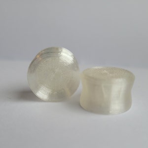 Stud Plugs clear, black, white, gold, silver allows you to wear earrings pair image 5