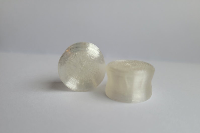 Stud Plugs clear, black, white, gold, silver allows you to wear earrings pair image 5