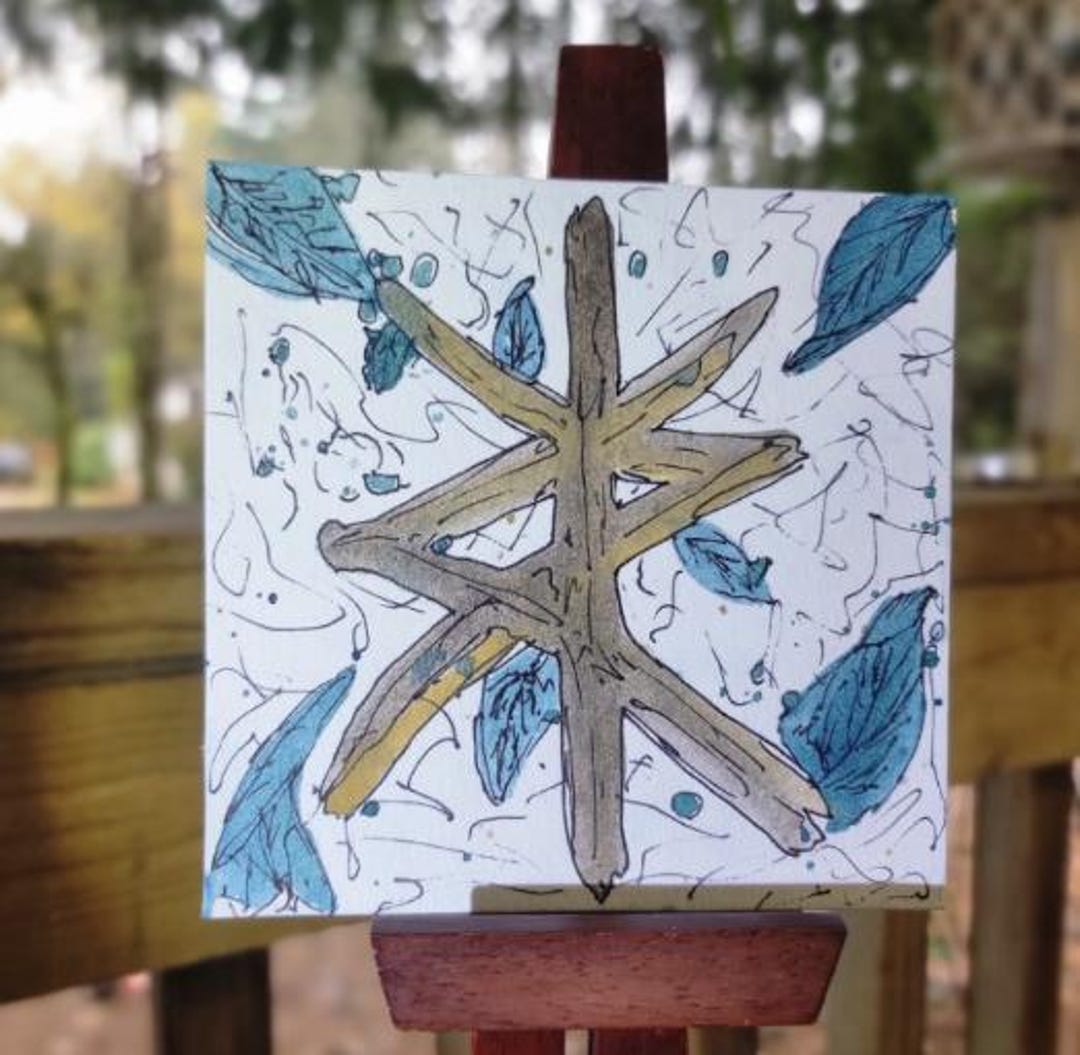 Protection Rune Art Print Digital - Nature Rune for Witches - Etsy